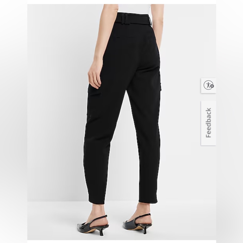 NWT Express Super High Waisted Belted Cargo Pant - Picture 3 of 4